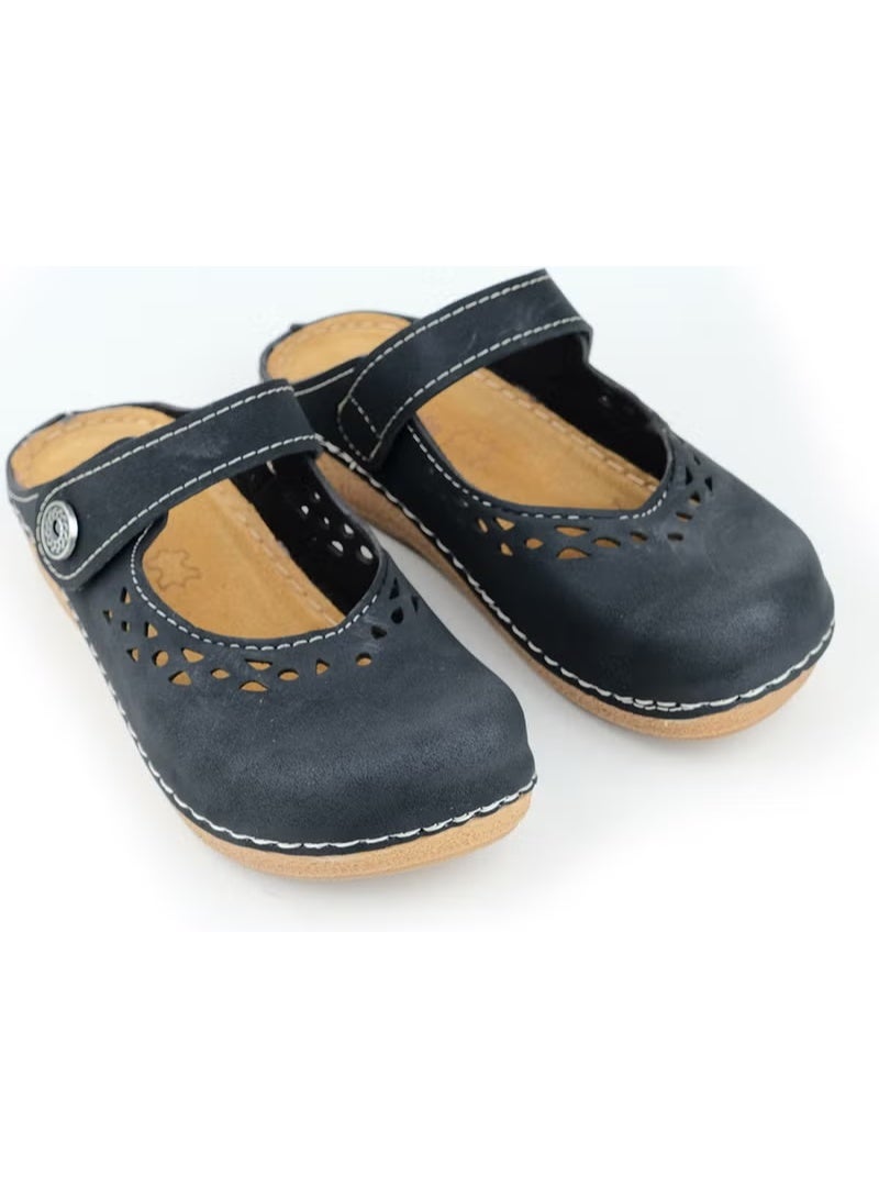 Gezer Summer Women's Insole Genuine Leather Velcro Slippers - Image 4